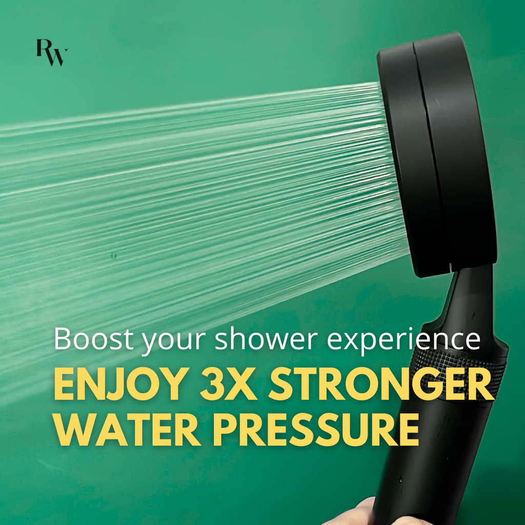 NEW: White High-Pressure Shower Head
